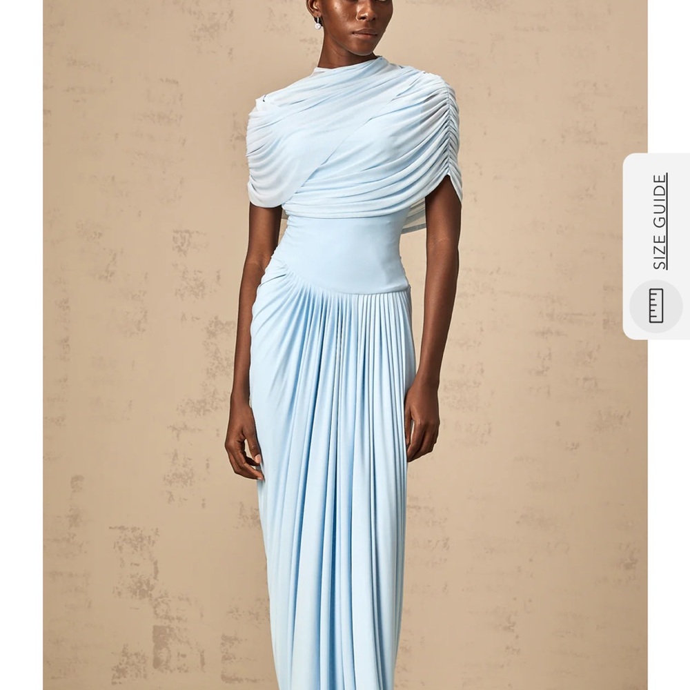 Elegant Asymmetrical Blue Dress
